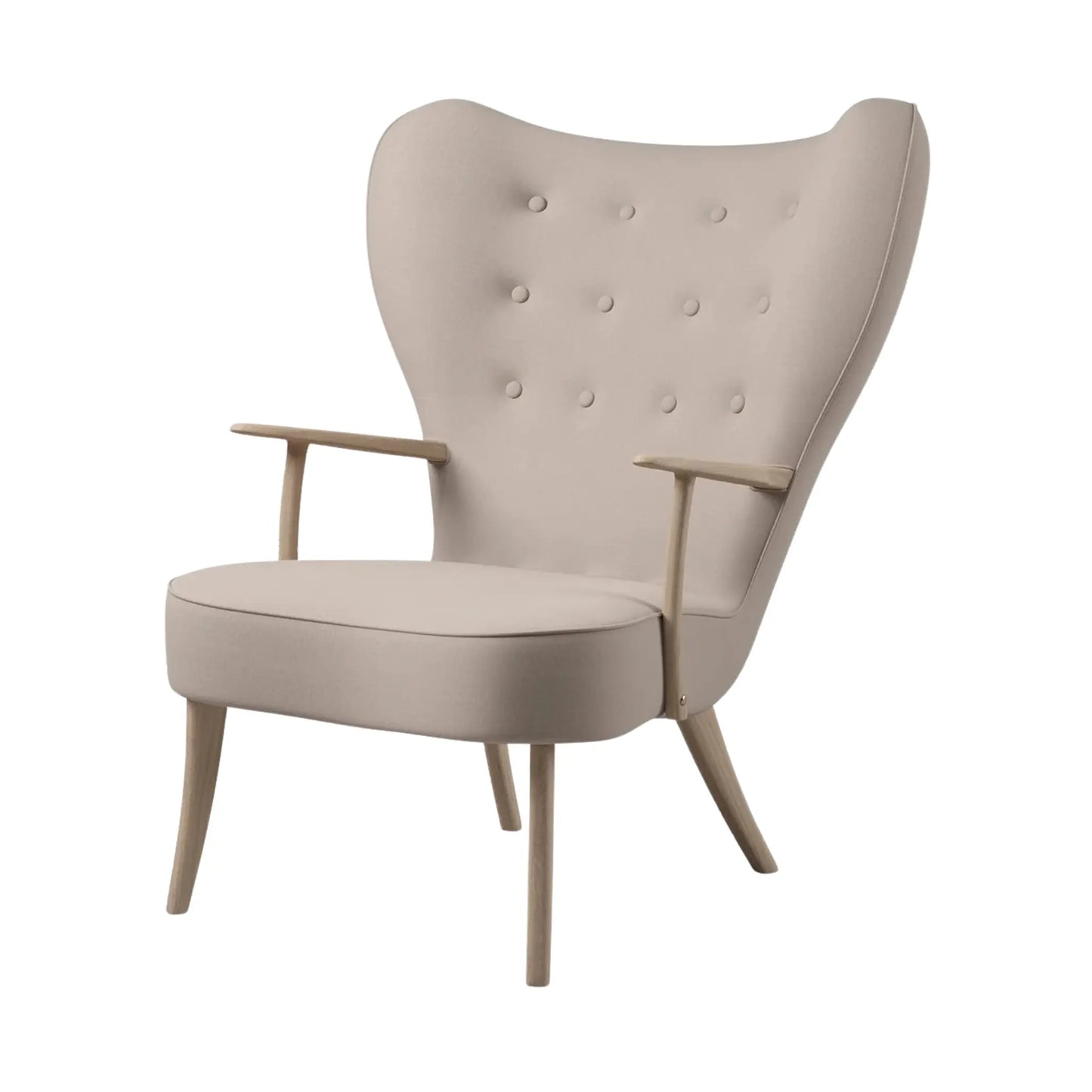 Warm Nordic Pragh Loungestol, Caleido 3790/white Oiled Oak