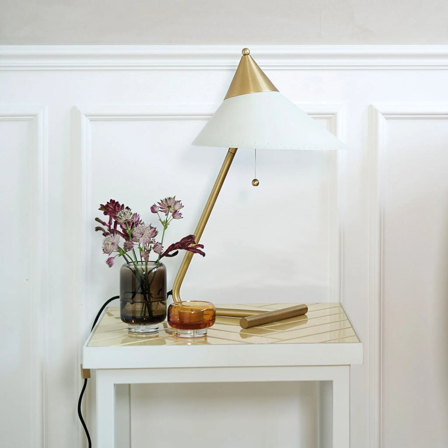 Warm Nordic Brass Top Bordslampa, Warm White