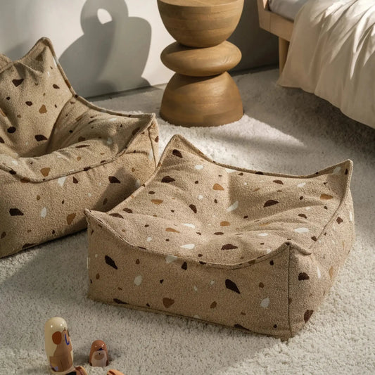 Wigiwama Saccosäck & Sittpuff Set Success, Terrazzo Sand
