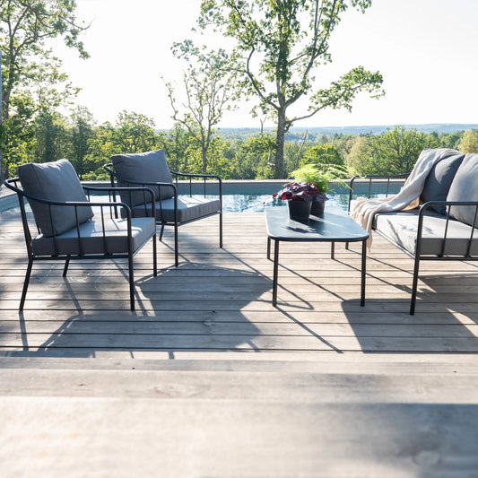 Wikholmform, Rimini Loungeset, Svart/Grå-Silvra Home