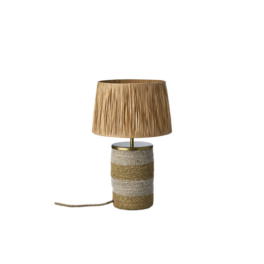 Affari of Sweden, Lando Bordslampa, Vit/natur-Silvra Home