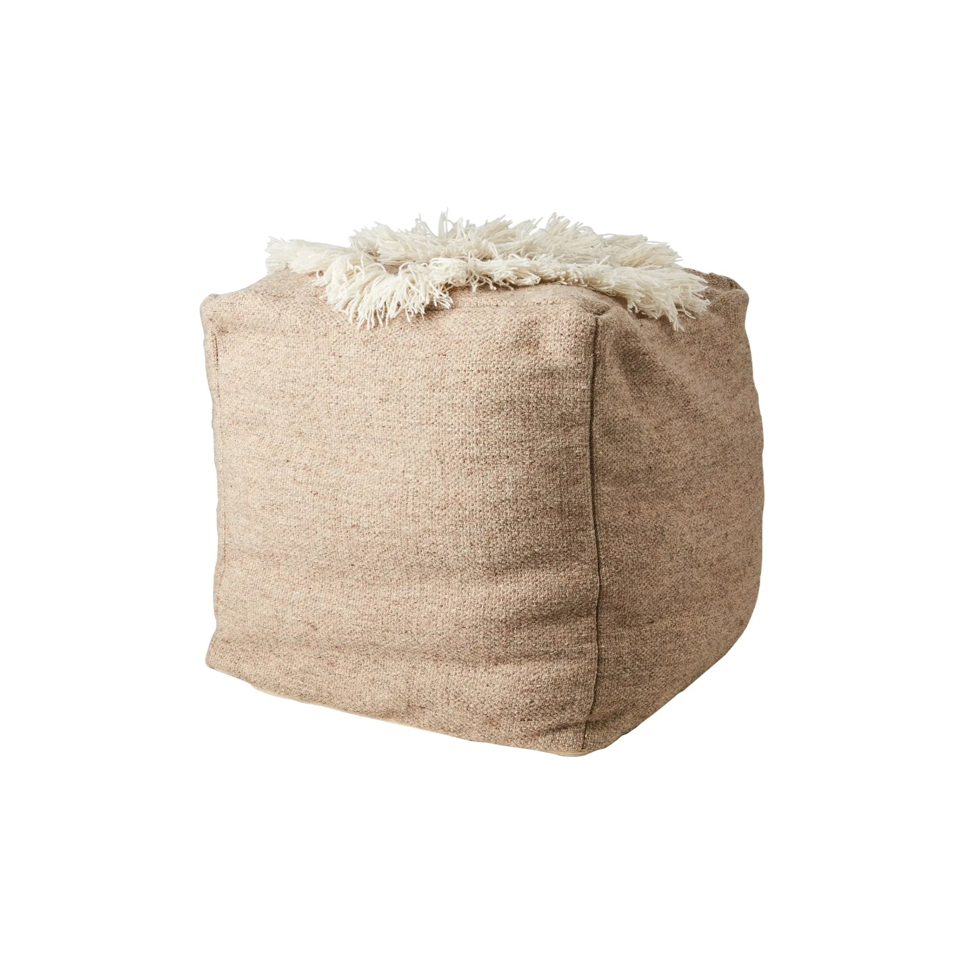 Affari of Sweden, Minna Sittpuff, Beige/elfenben-Silvra Home