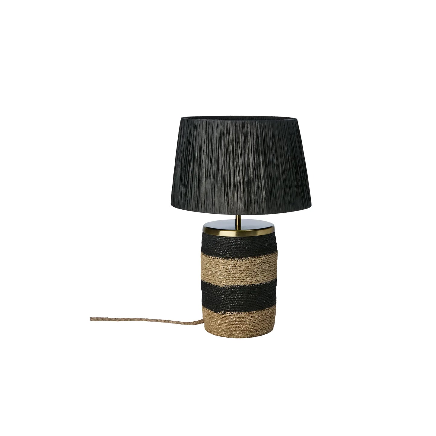 Affari of Sweden, Lando Bordslampa, Svart/natur-Silvra Home