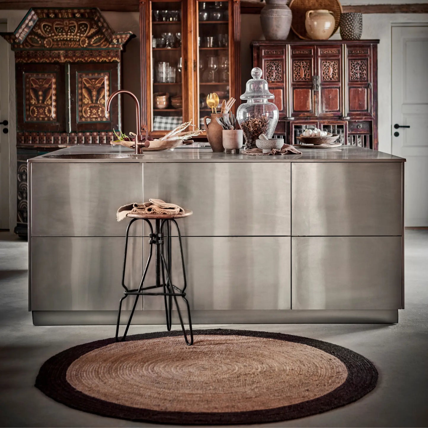 Affari of Sweden, Juni Matta L, Natur/brun-Silvra Home