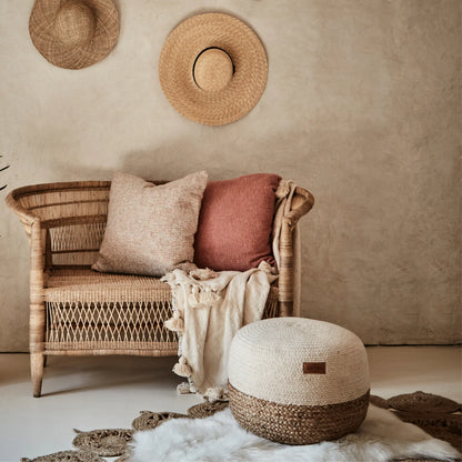 Affari of Sweden, Juni Sittpuff, Natur/elfenben-Silvra Home
