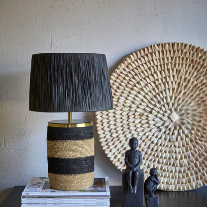 Affari of Sweden, Lando Bordslampa, Svart/natur-Silvra Home