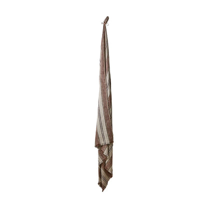 Affari of Sweden Hilda Filt/duk 350x140 cm, Natur/brun/rosa/gul