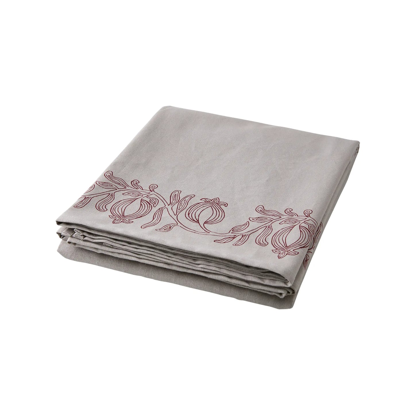 Affari of Sweden Flisa Bordsduk 350x150 cm, Natur/burgundy