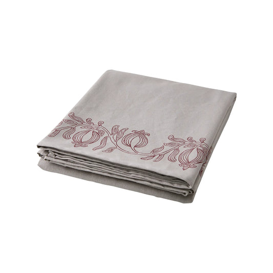 Affari of Sweden Flisa Bordsduk 350x150 cm, Natur/burgundy