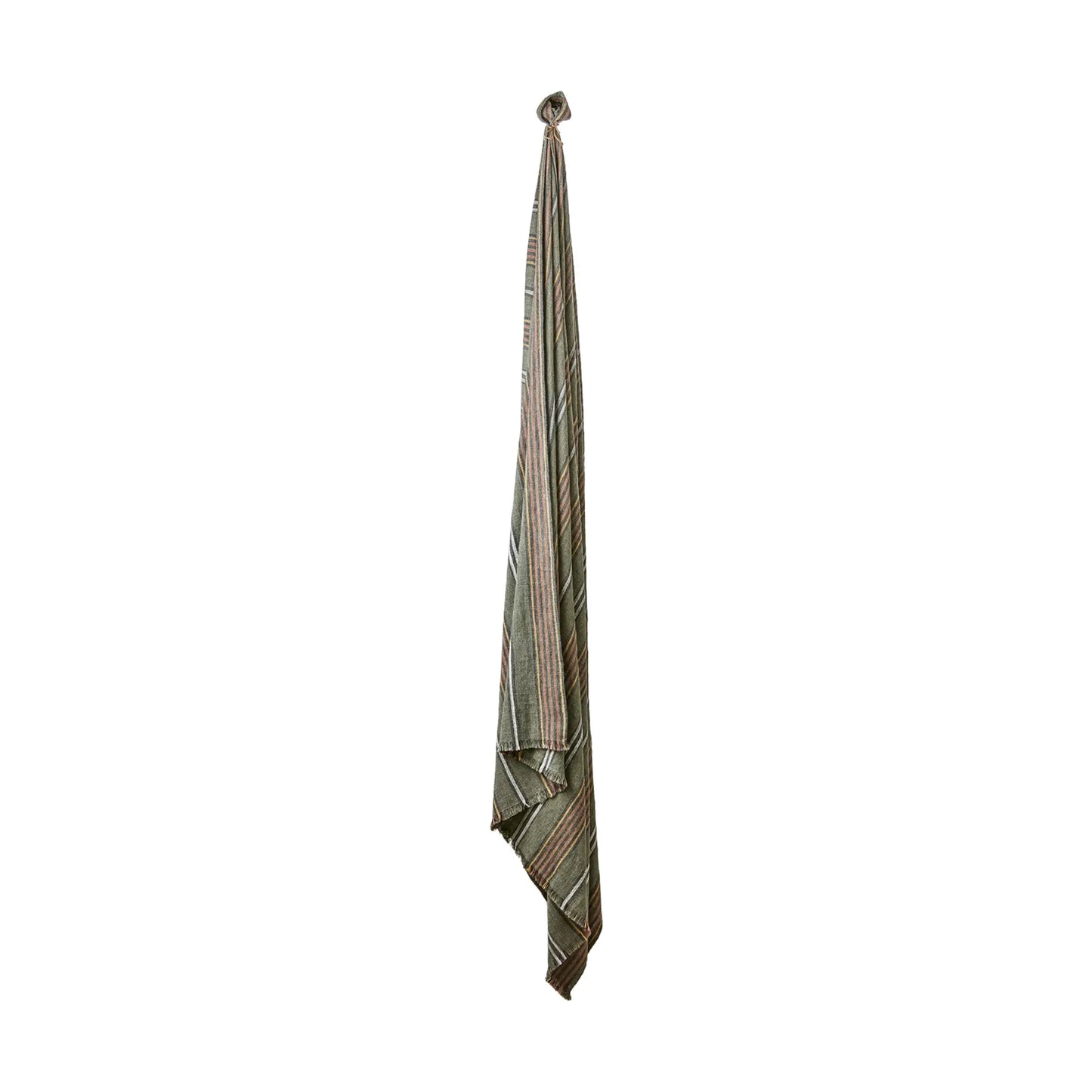 Affari of Sweden Hilda Filt/duk 350x140 cm, Grön/rostbrun/vit/gul