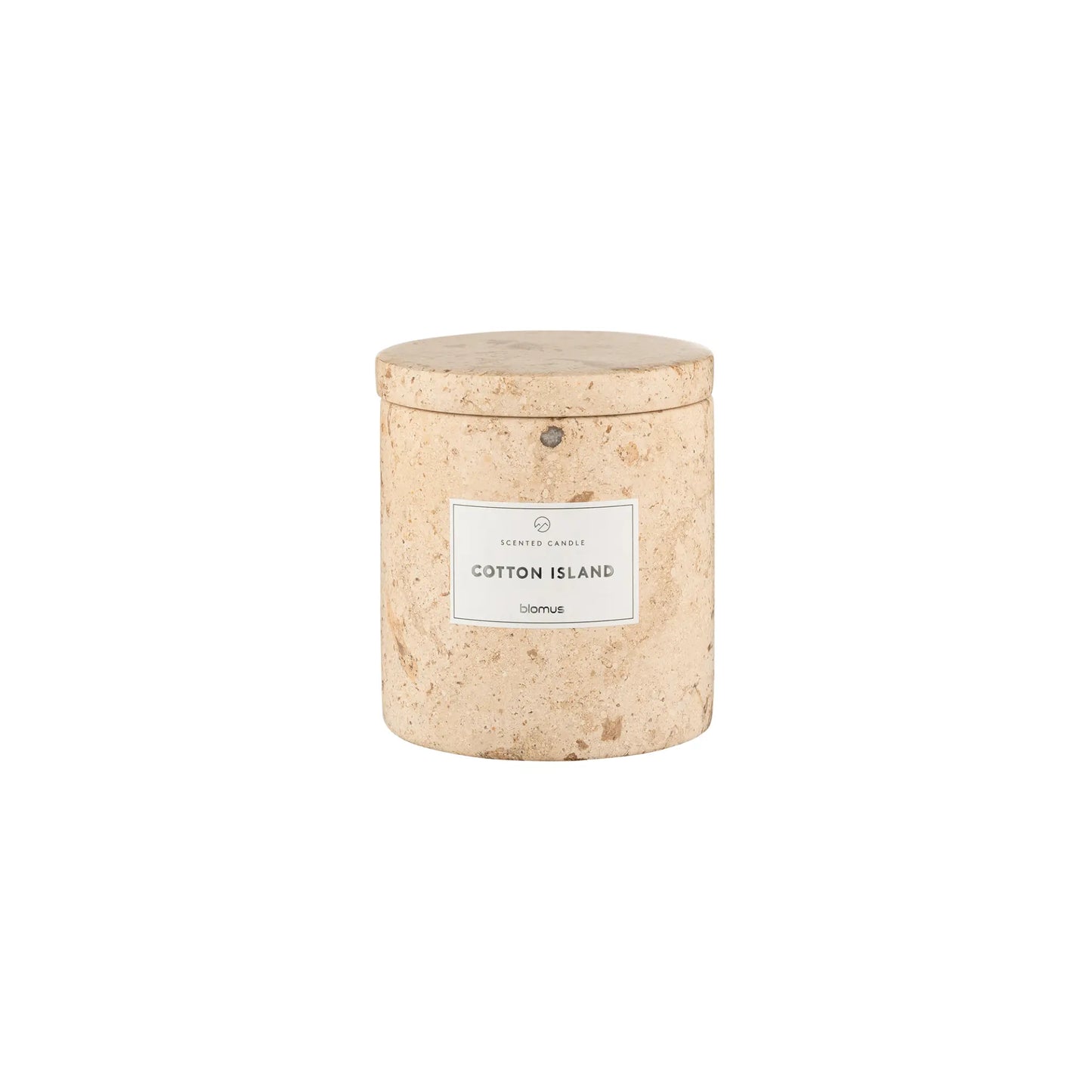 blomus Frabli Doftljus Ø8 cm, Cotton Island/Travertin