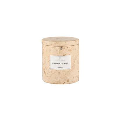 blomus Frabli Doftljus Ø8 cm, Cotton Island/Travertin