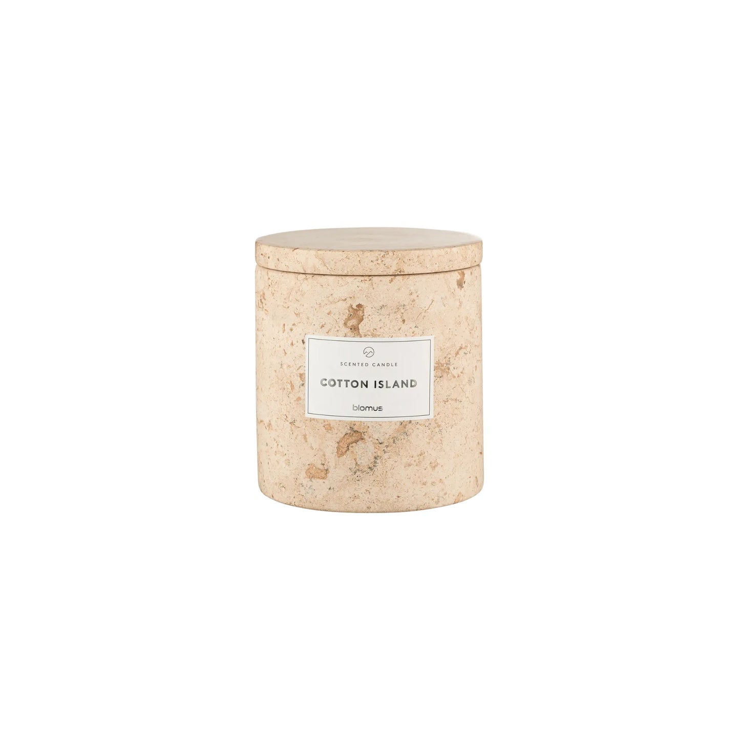 blomus Frabli Doftljus Ø10 cm, Cotton Island/Travertin
