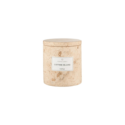 blomus Frabli Doftljus Ø10 cm, Cotton Island/Travertin
