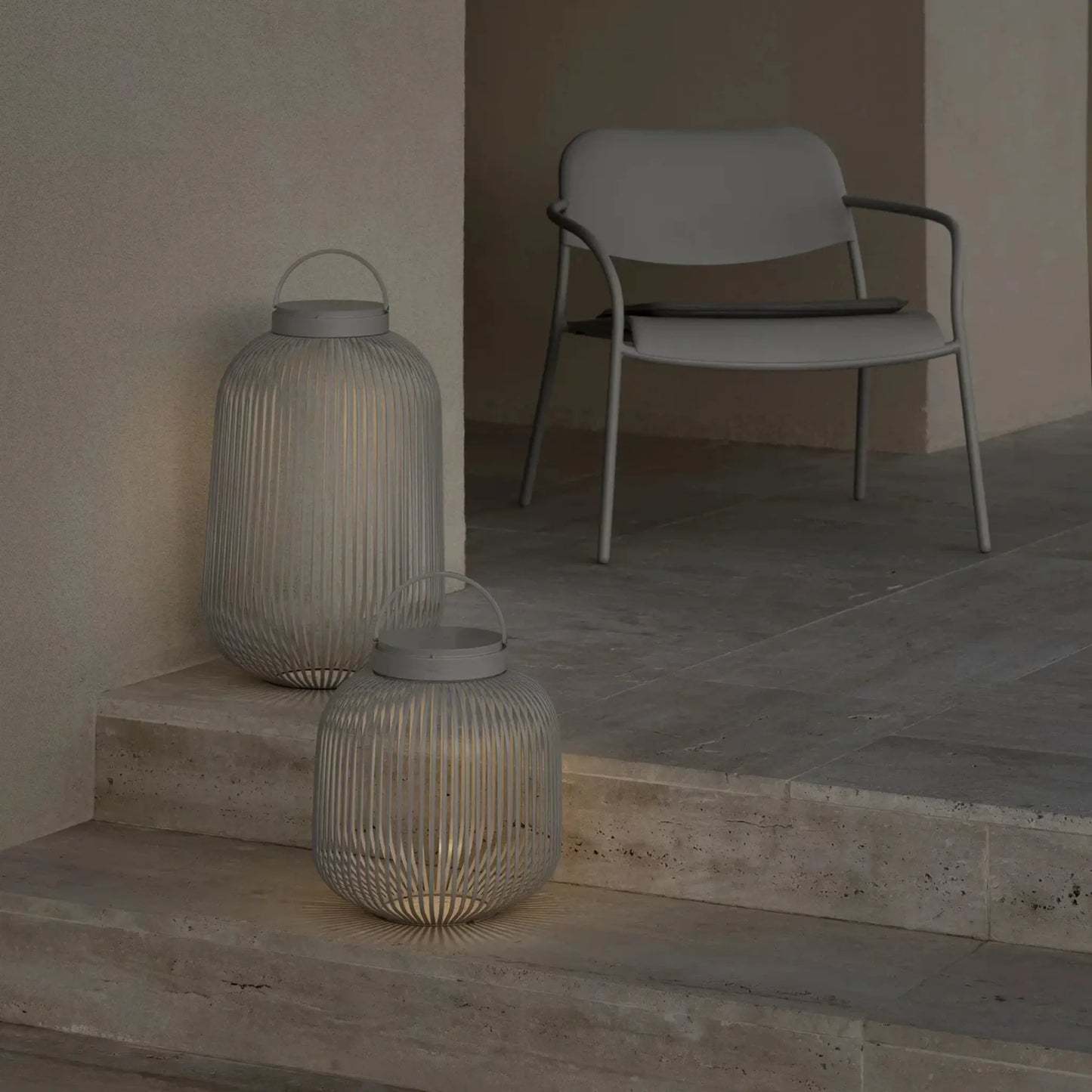 blomus Lito Led-lampa l 49 cm Granite, Grå