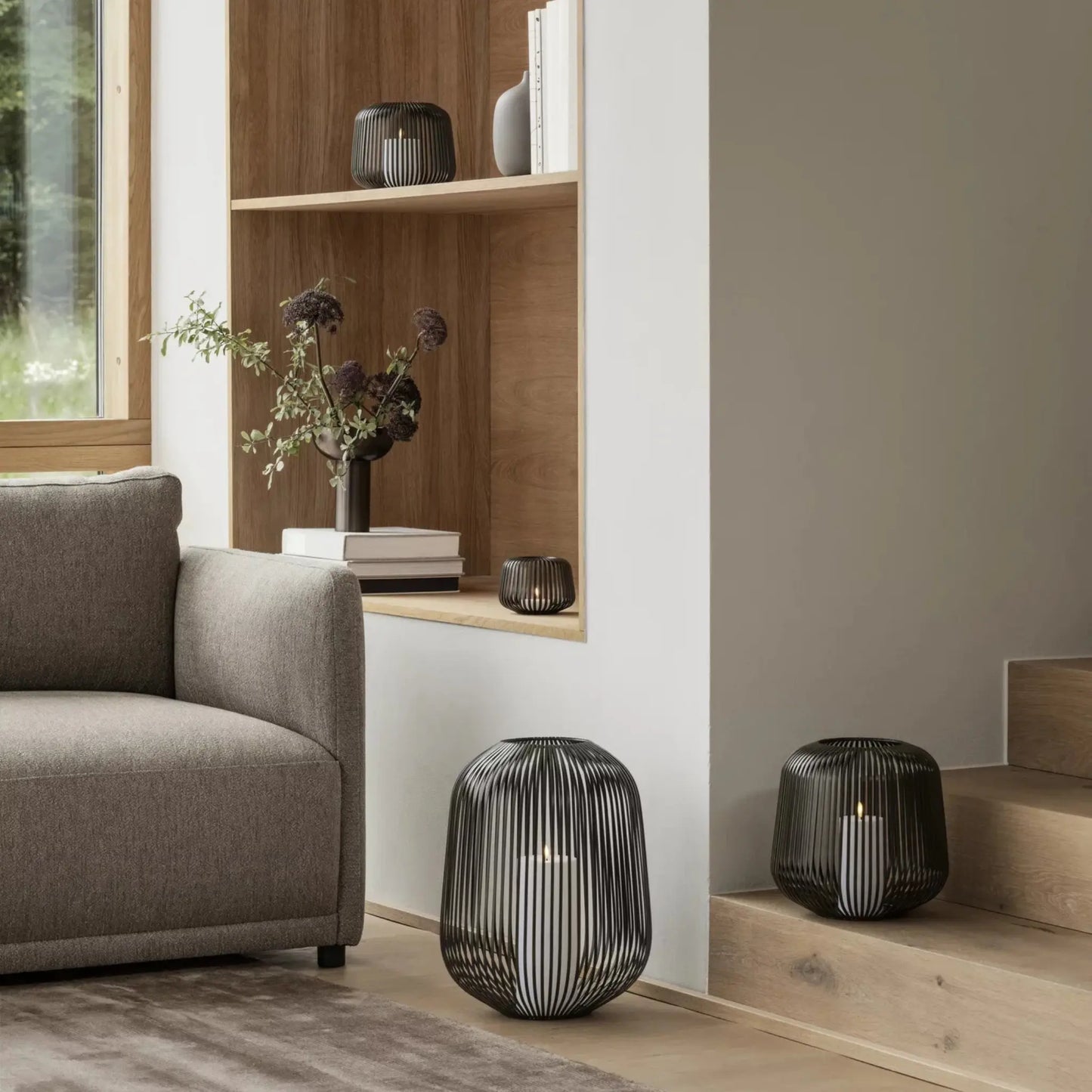 blomus Lito Lanterna Ljuslykta S, Svart