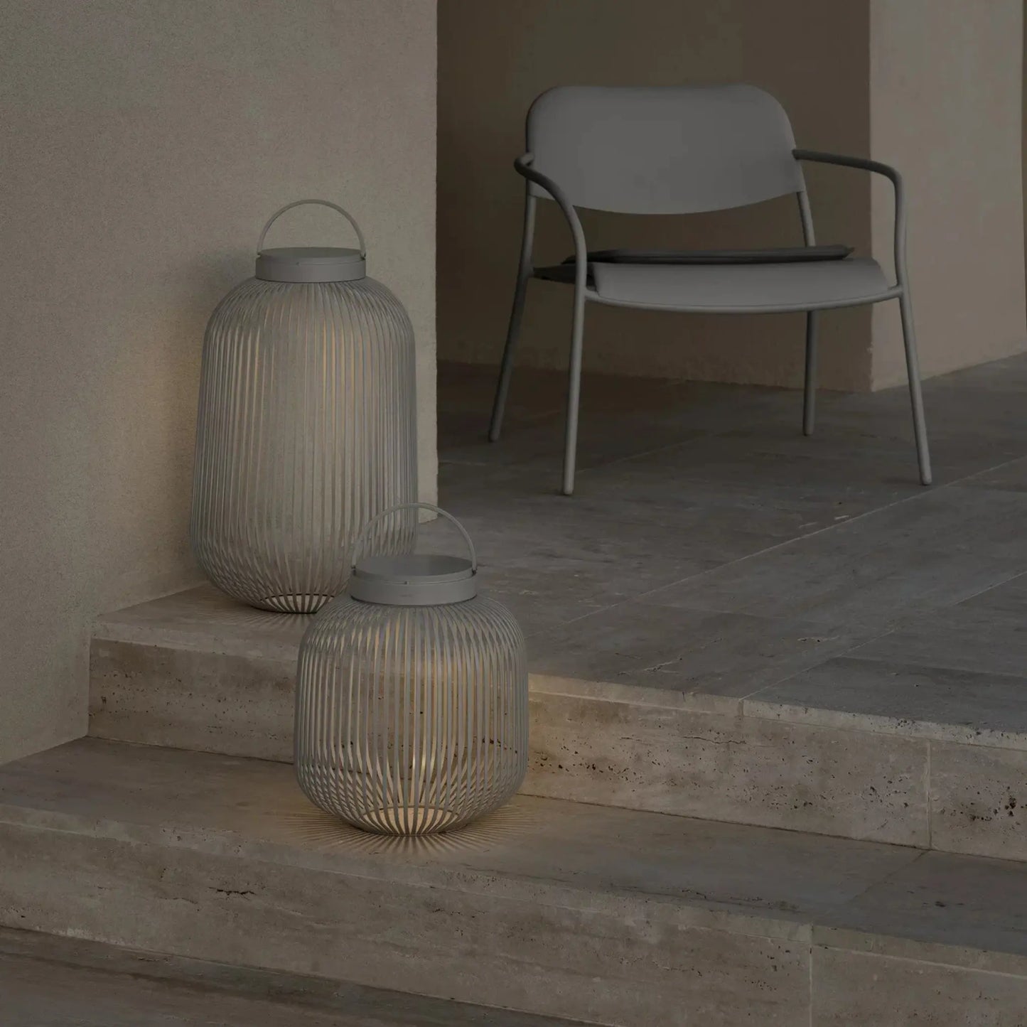 blomus Lito Led-lampa M 30,5 cm, Granite Grå