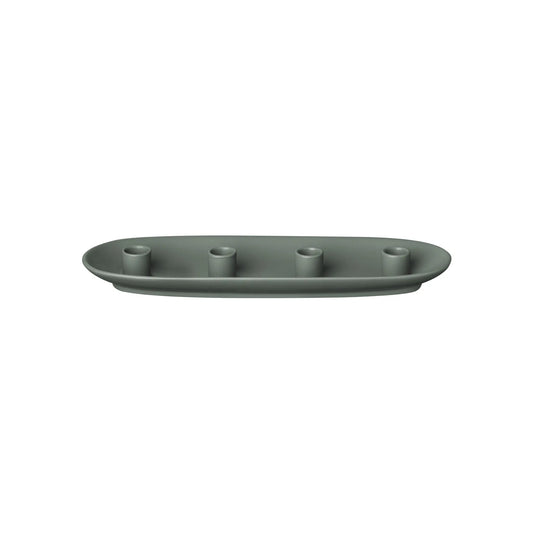 blomus Vela Ljusstake Oval 40 cm, Agavegrön