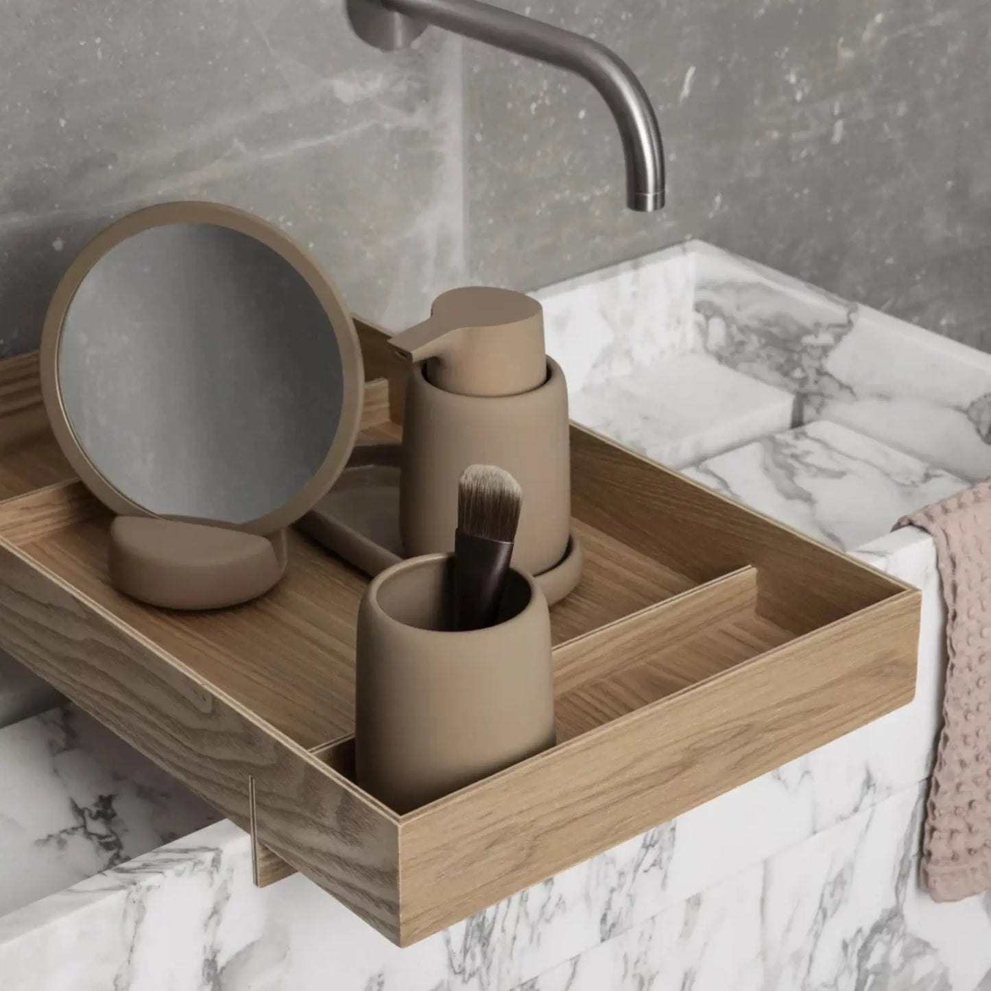 blomus Sono Tvålpump 250 ml, Tan