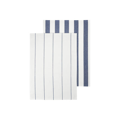 blomus Taulo Handduk 50x70 cm 2 st, Vit/Mazarine, Blue
