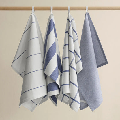 blomus Taulo Handduk 50x70 cm 2 st, Vit/Mazarine, Blue