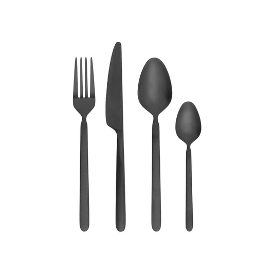 blomus Stella Bestickset 16 Delar, Svart
