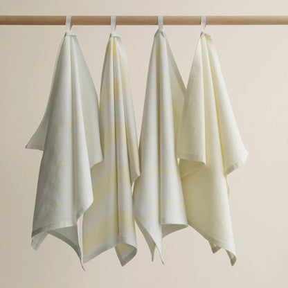 blomus Taulo Handduk 50x70 cm 2 st, Vit/Transparent Yellow