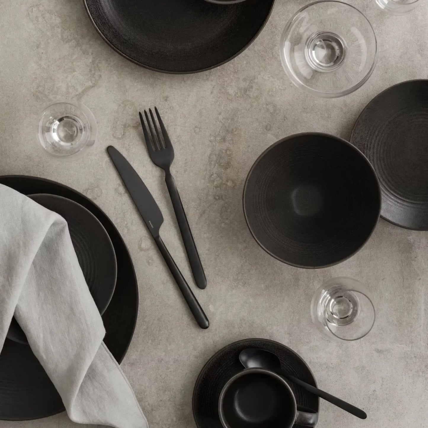 blomus Stella Bestickset 16 Delar, Svart