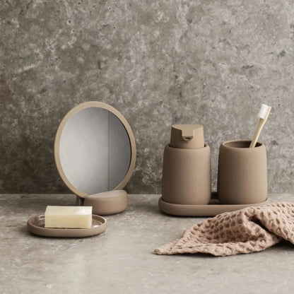 blomus Sono Sminkspegel Ø17 cm, Tan