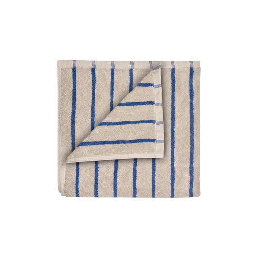 blomus Arto Handduk 100x50 cm Moonbeam/Mazarine Blue