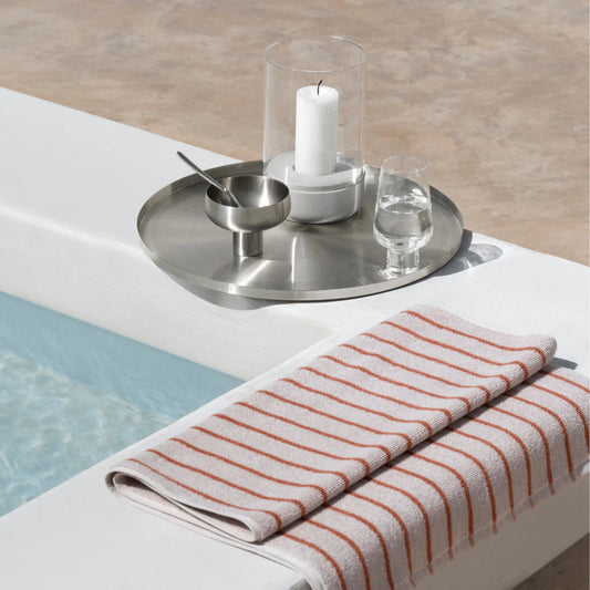 blomus Arto Handduk 50x100 cm Moonbeam/Amber Brown