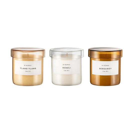 blomus Valoa Doftljus Gåvoset 3 Delar Ø7,5 cm, Ylang-Ylang/Neroli/Bergamot.