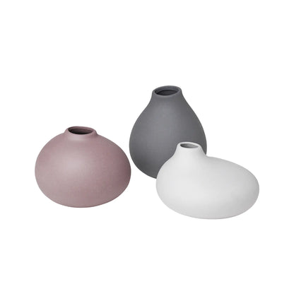 blomus Nona Vaser 3st, Pewter/Micro Chip/Bark