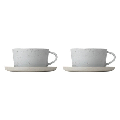 blomus Sablo Tekopp med Fat 25 cl 2-pack, Cloud