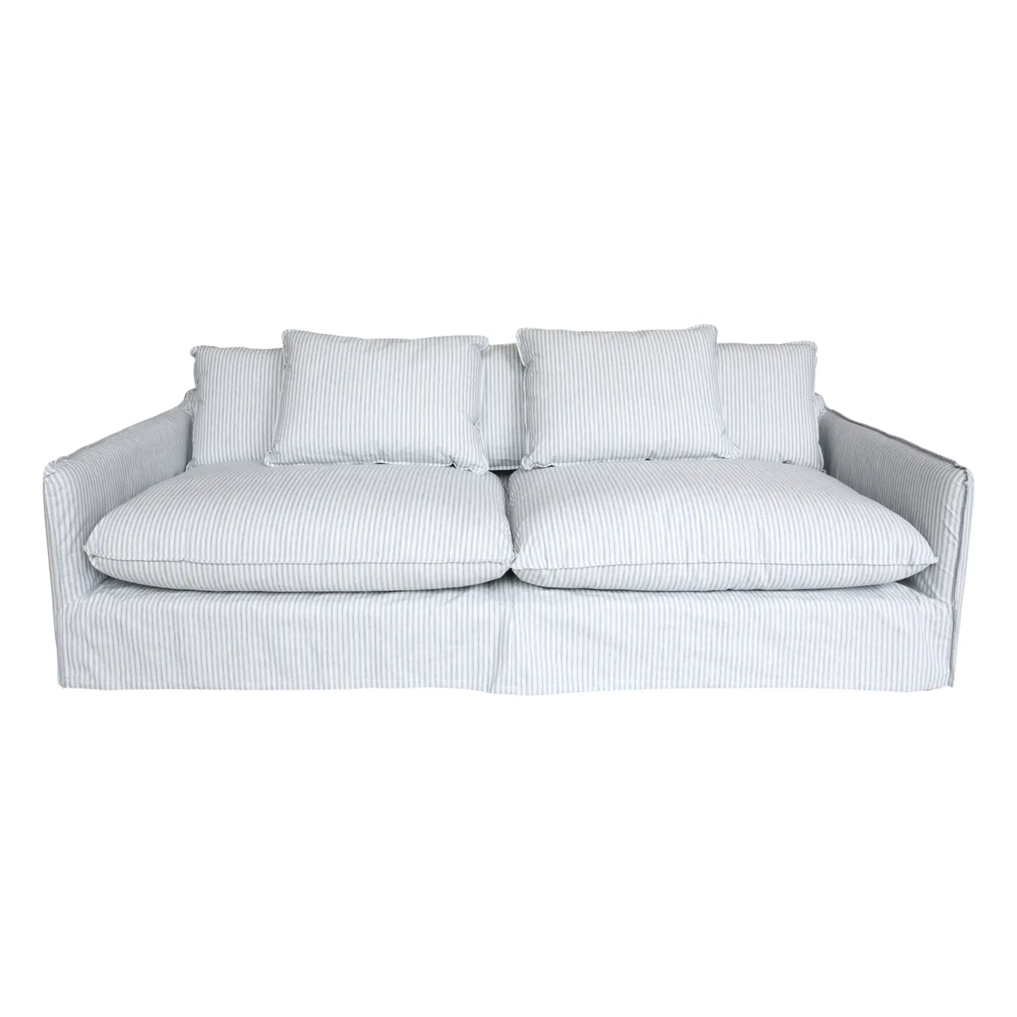 Chic Antique Malo Soffa Linne, Sky Blue & Cream