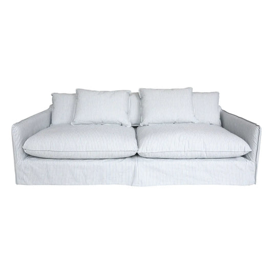Chic Antique Malo Soffa Linne, Sky Blue & Cream