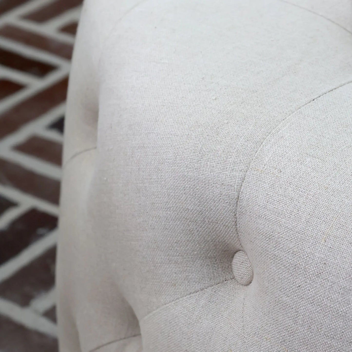 Chic Antique Malo Puff Ø90 cm, Linne