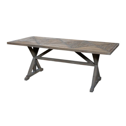 Chic Antique French Matbord 200x90 cm, Natur