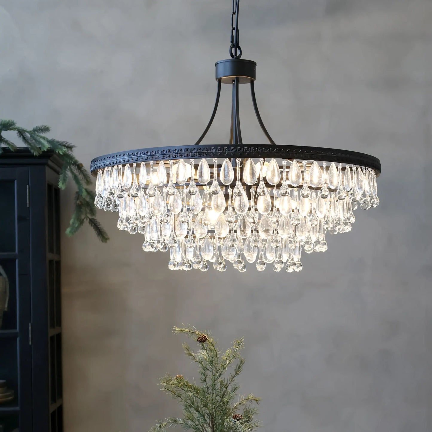 Chic Antique Versailles Ljuskrona Ø90 cm, Svart