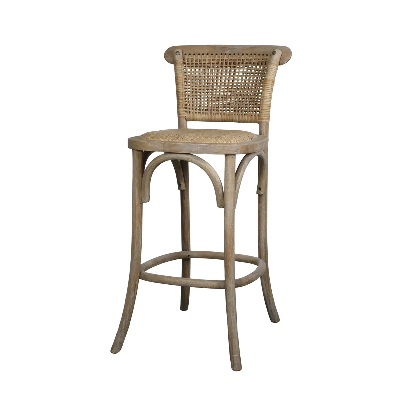 Chic Antique French Barstol 65 cm, Natur