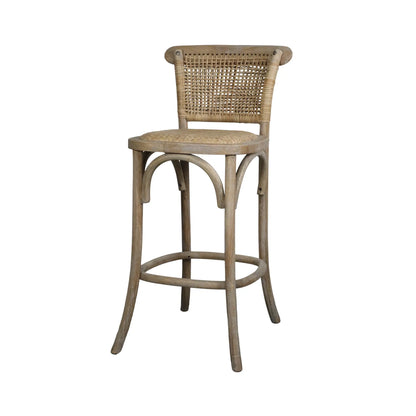 Chic Antique French Barstol 65 cm, Natur