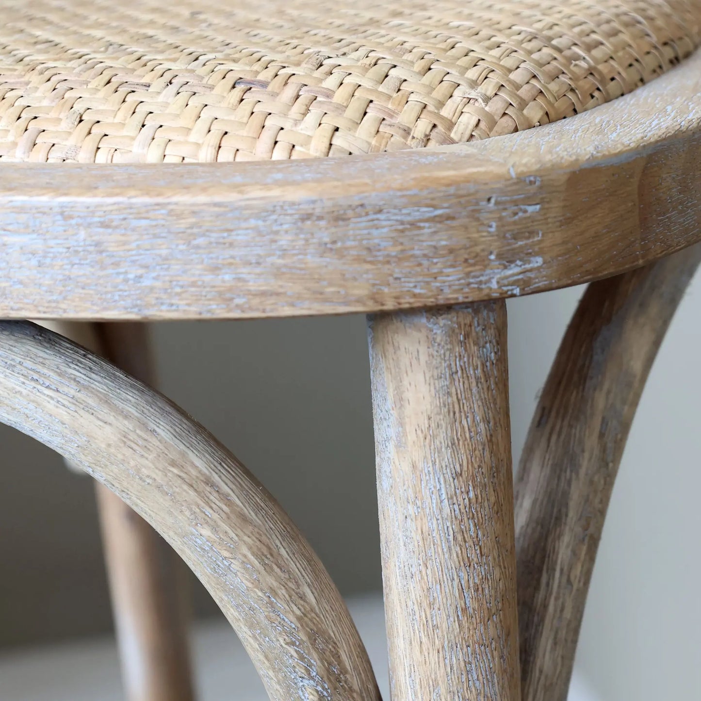 Chic Antique French Barstol 65 cm, Natur