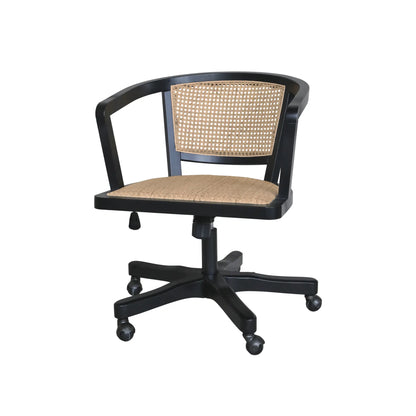 Chic Antique French Kontorsstol, Antique Black