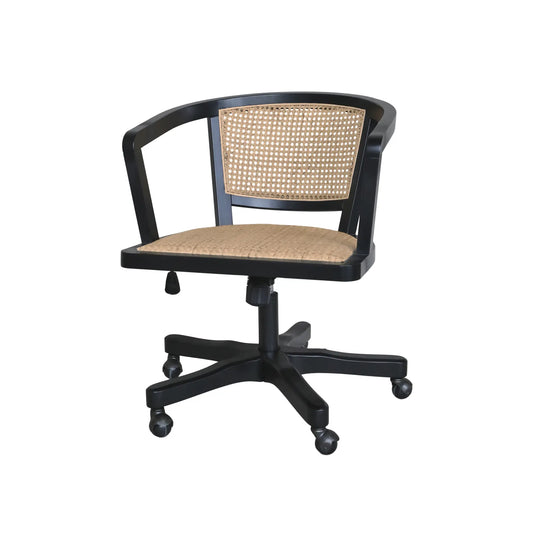 Chic Antique French Kontorsstol, Antique Black