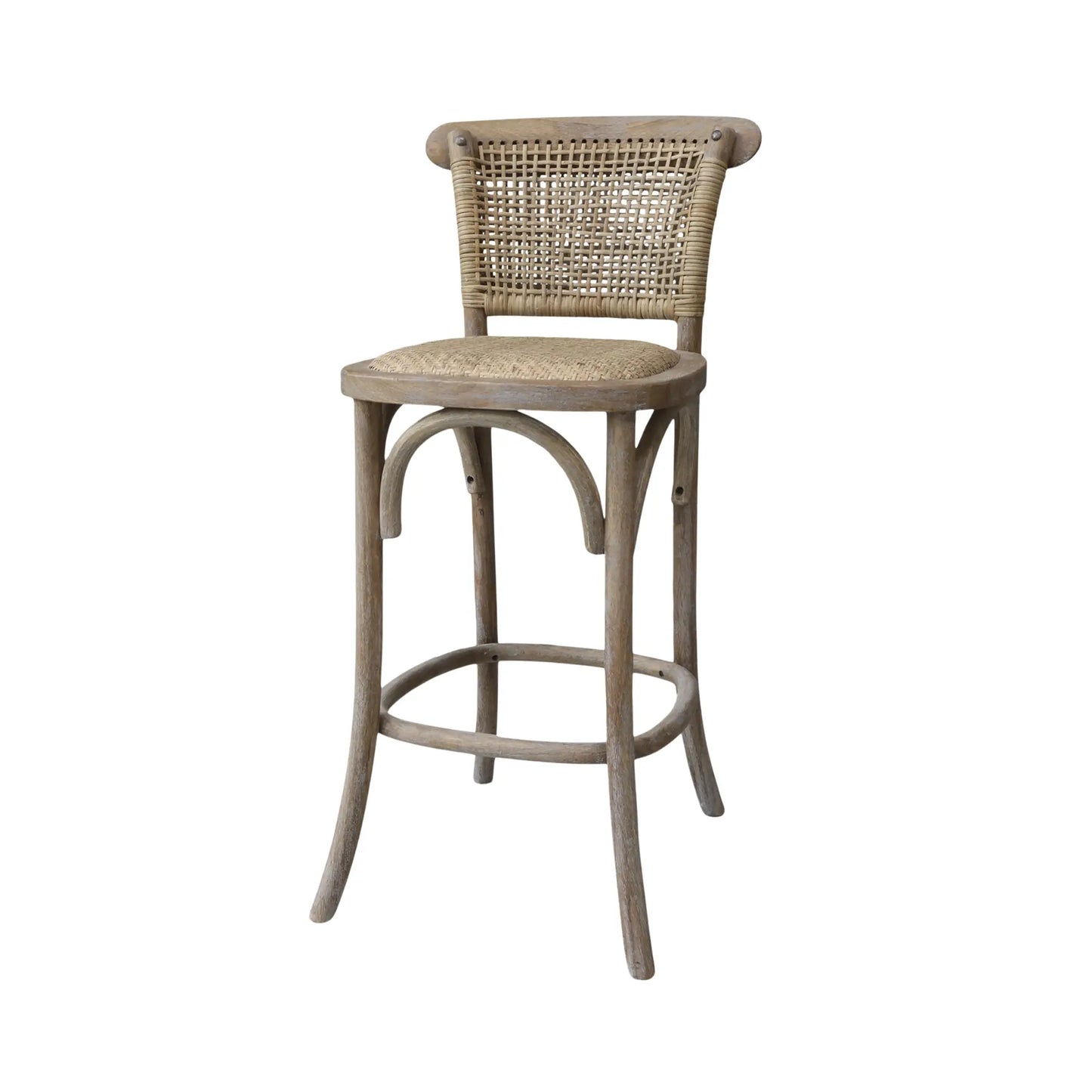Chic Antique French Barstol 76 cm, Natur