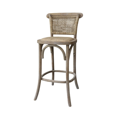 Chic Antique French Barstol 76 cm, Natur