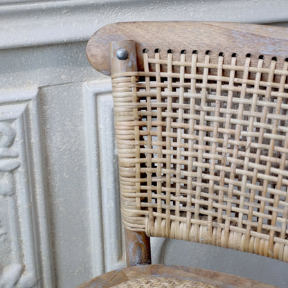 Chic Antique French Barstol 76 cm, Natur
