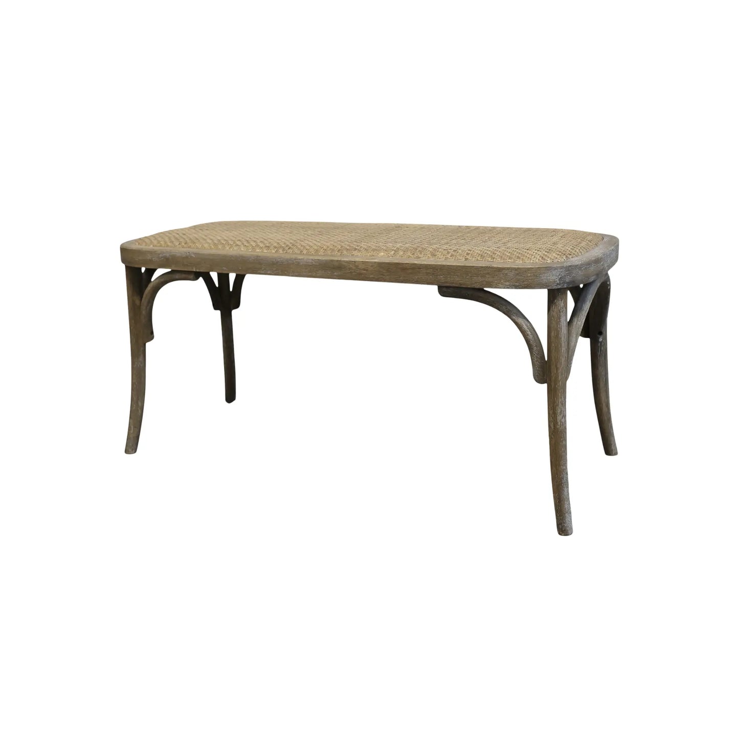 Chic Antique French Bänk 100x42 cm, Natur