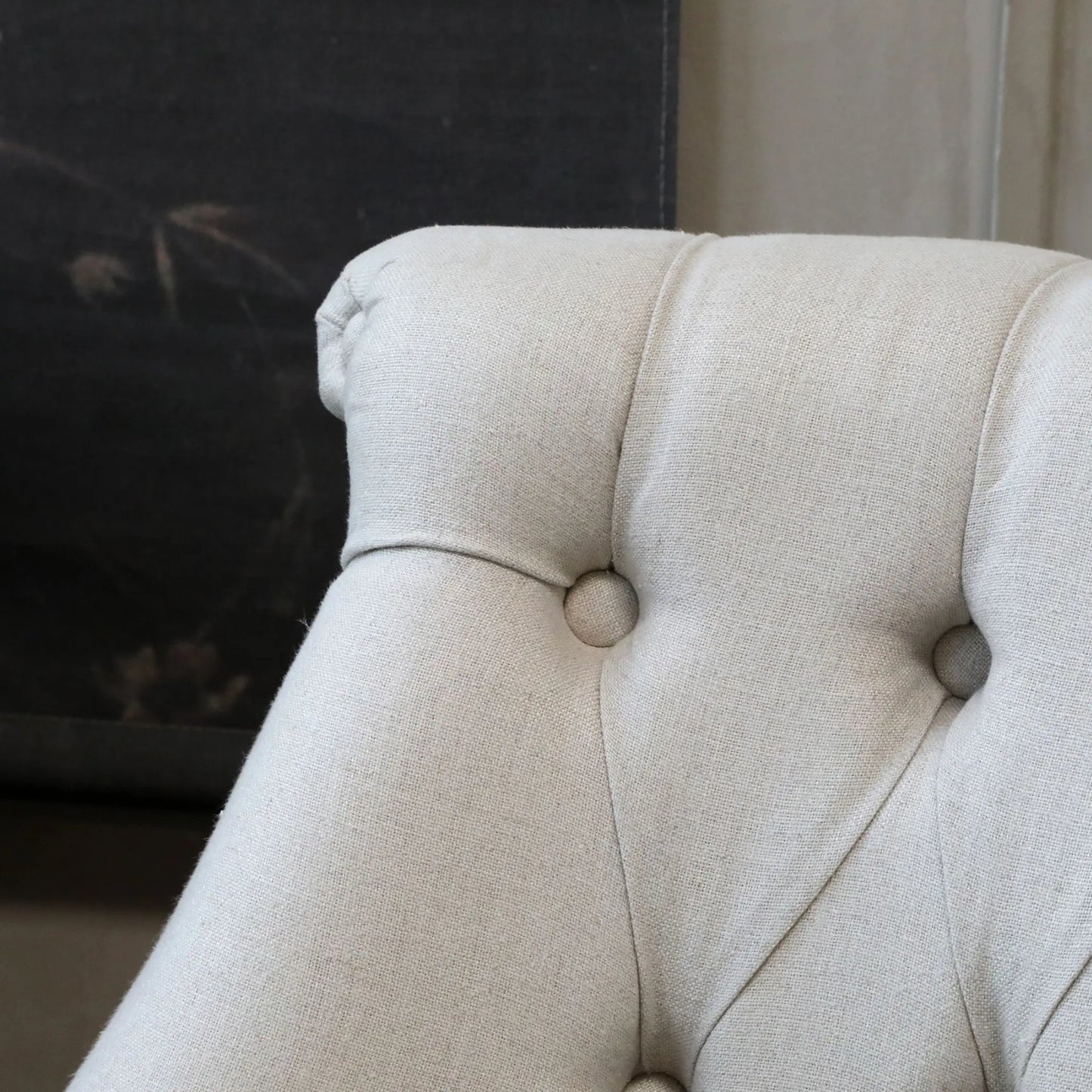 Chic Antique French Fåtölj, Linne