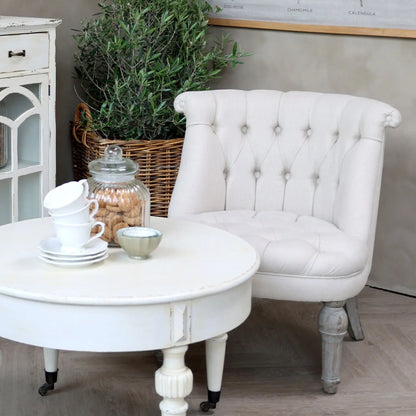 Chic Antique French Fåtölj, Linne